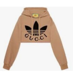 Gucci x Adidas cropped hoodie sweatshirt-SUPERB!!NWT!!!